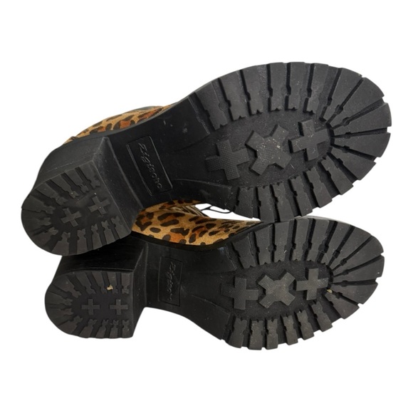 Zigi Soho Leopard Print Lace-Up Heeled Combat Boots Size 8 Women’s - Picture 10 of 12